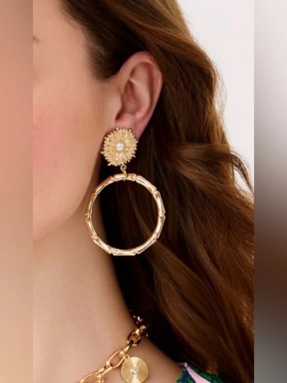 NWT Lilly Pulitzer Canopy Colony Earrings “Gold Metallic”